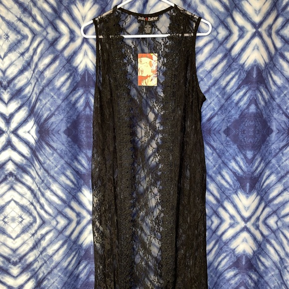 Polly & Ester Black Lace Duster - Picture 3 of 7